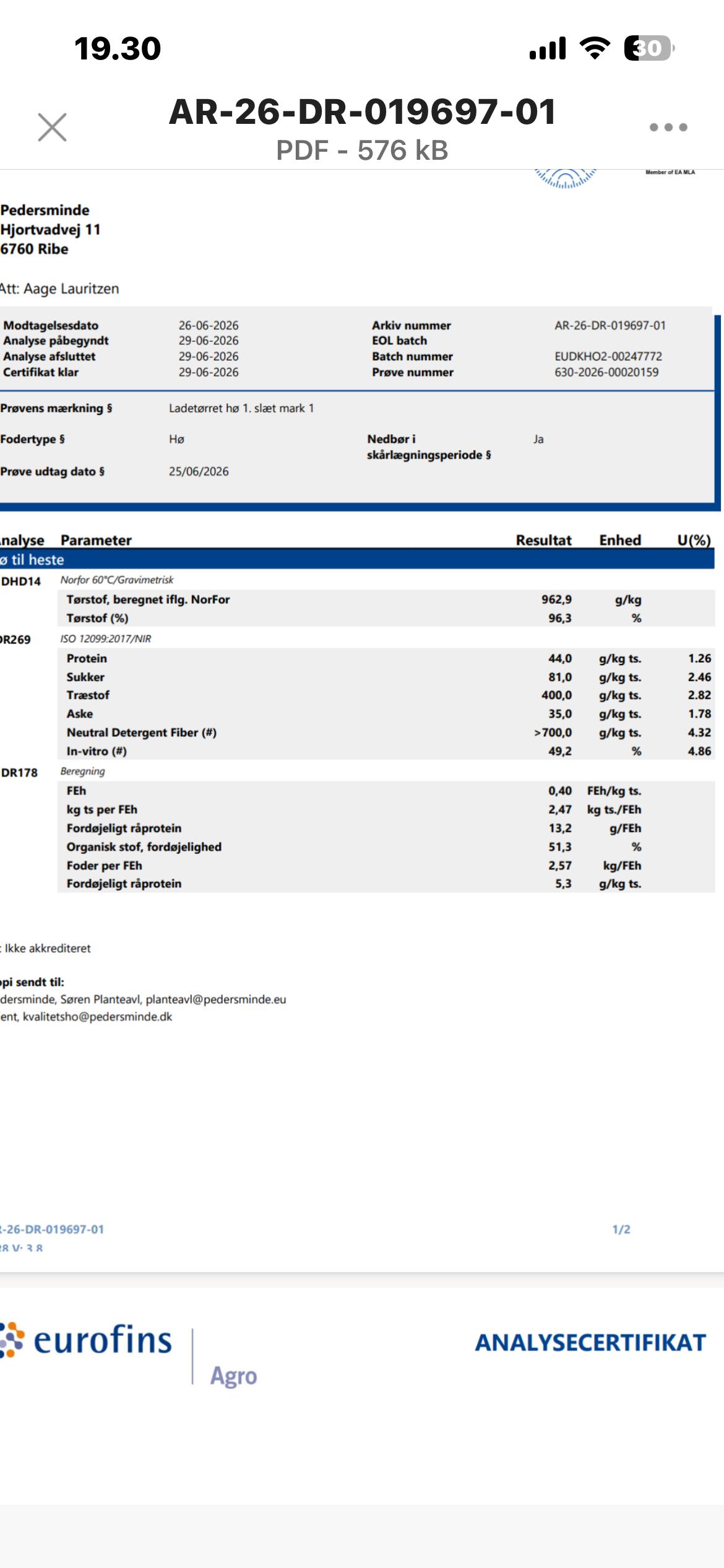 Hesteblanding hø (indpakket) 8,1 % sukker